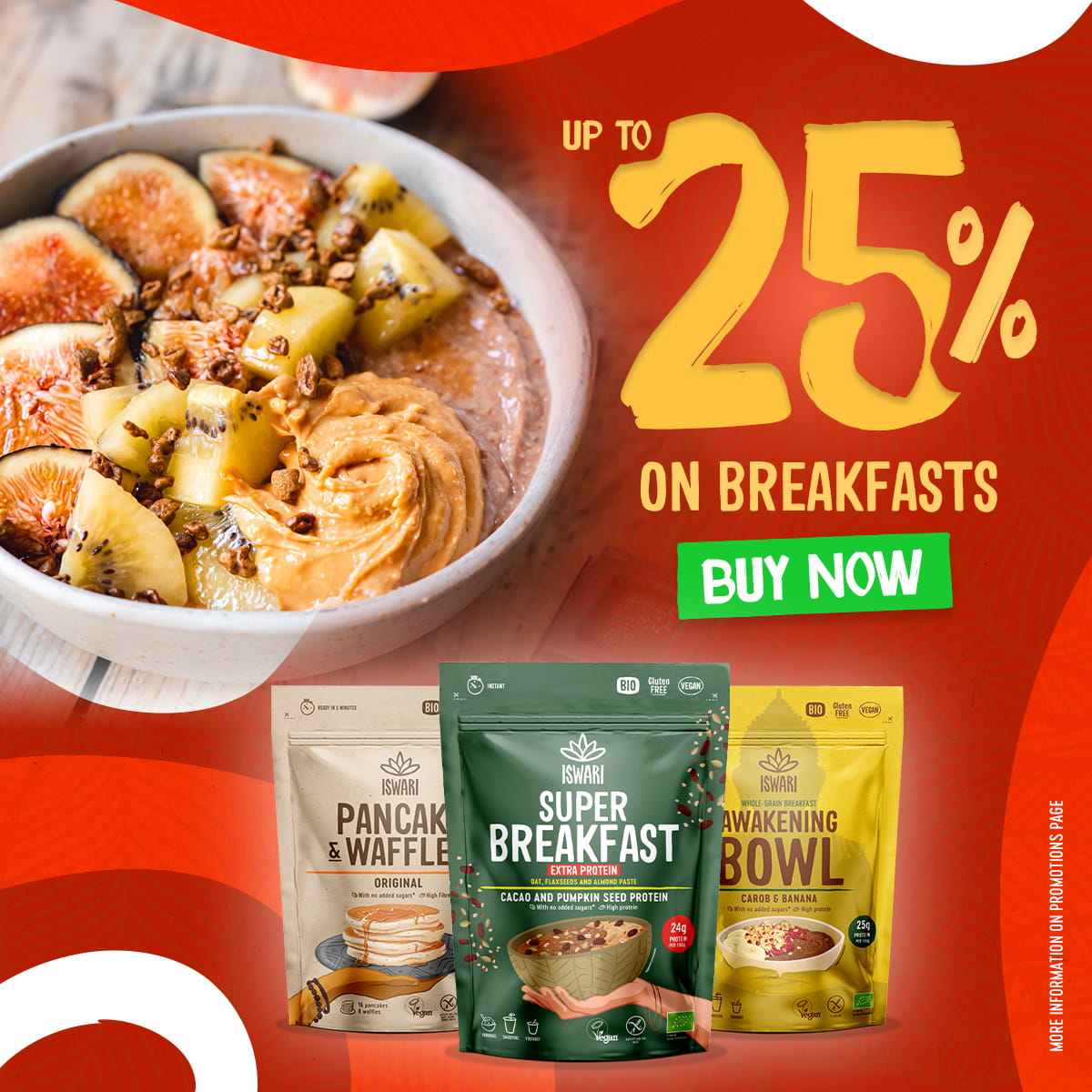 Up to 25% OFF on all breakfasts